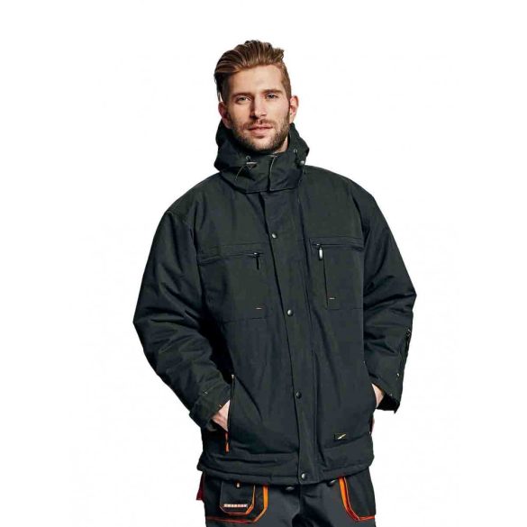 EMERTON téli kabát fekete/narancs XL