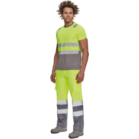 MONZON Hi-Vis póló sárga-szürke L