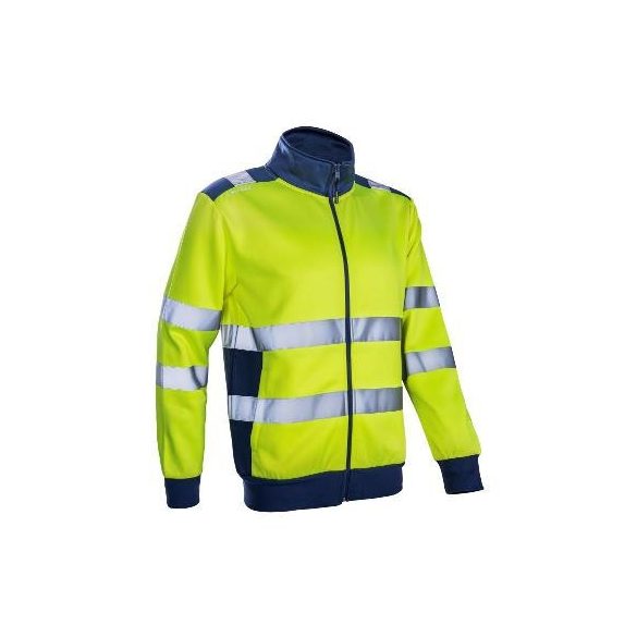 Új! Gokkan Hi-Viz Sárga Cipzáras Pulóver_M