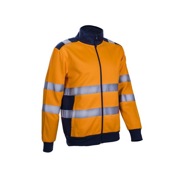 Új! Gokkan Hi-Viz Narancs Cipzáras Pulóver_2Xl