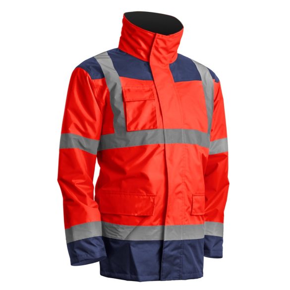 Új! Kanata 4/1 Hi-Viz Piros/Kék Pe Kabát_L