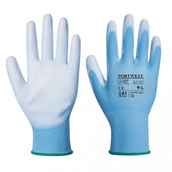 Portwest A120 - Nylon kesztyű PU tenyérmártott - 11/XXL - kék