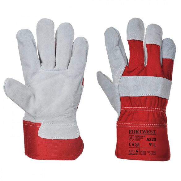 Portwest Prémium bőr védőkesztyű-A220-piros-2XL