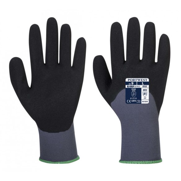 Portwest DermiFlex Ultra védőkesztyű-A352-szürke/fekete-XL