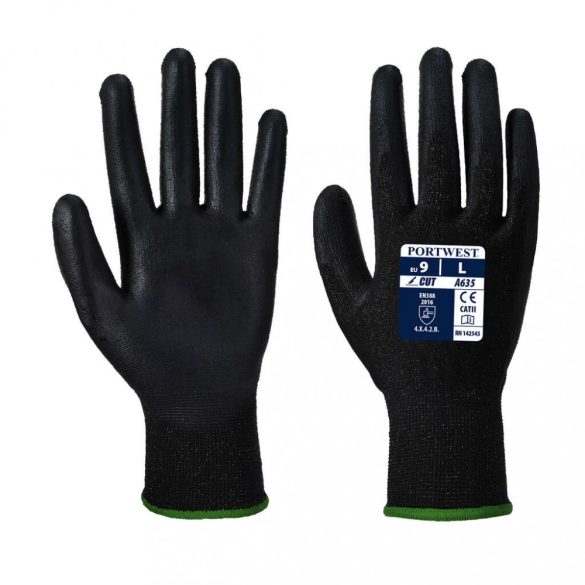 Portwest Eco 3-as vágásbiztos védőkesztyű-A635-fekete-XL