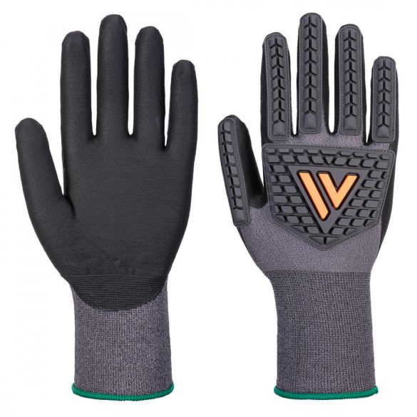 Portwest Grip 15 nitril ütésálló kesztyű-A715-fekete-XL