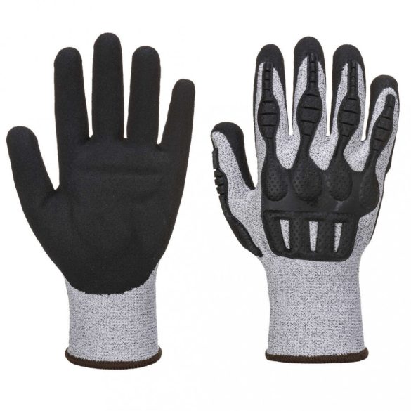 Portwest TPV Impact Cut kesztyű-A723-szürke/fekete-2XL