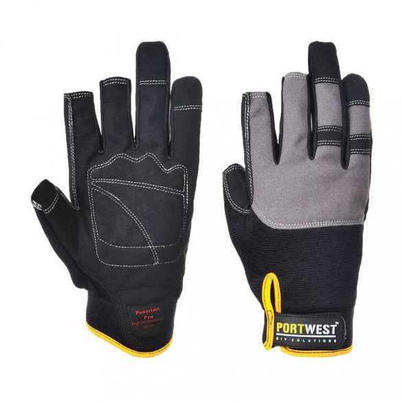 Portwest Powertool Pro, nagy teljesítményű kesztyű-A740-fekete-L