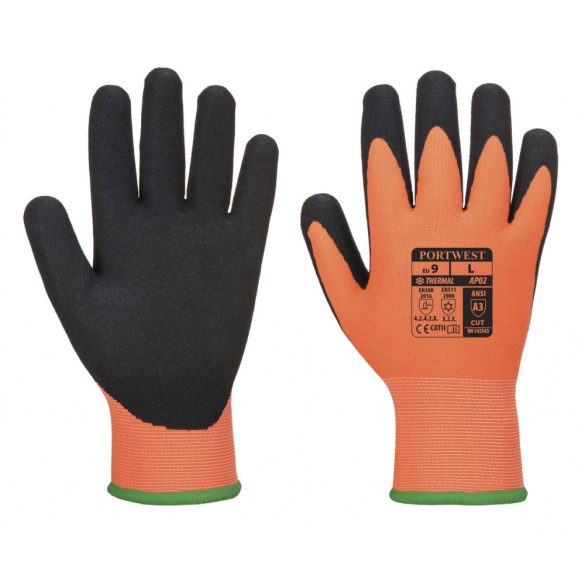 Portwest Thermo Pro Ultra védőkesztyű-AP02-narancs/fekete-S