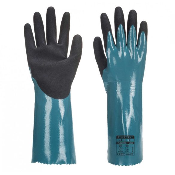 Portwest Sandy Grip Lite hosszúszárú kesztyű-AP60-kék-M
