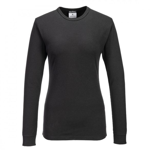 Portwest Women's Thermal T-Shirt Long Sleeve - aláöltözet-B126-fekete-M