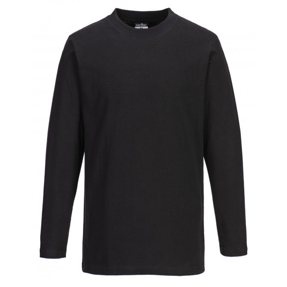 Portwest Turin hosszú ujjú póló-B196-fekete-3XL