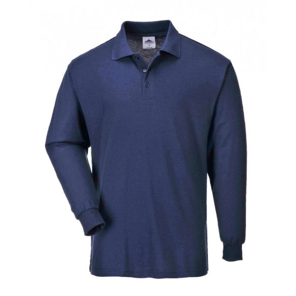 Portwest Nápoly galléros póló, hosszú ujjú-B212-tengerészkék-2XL