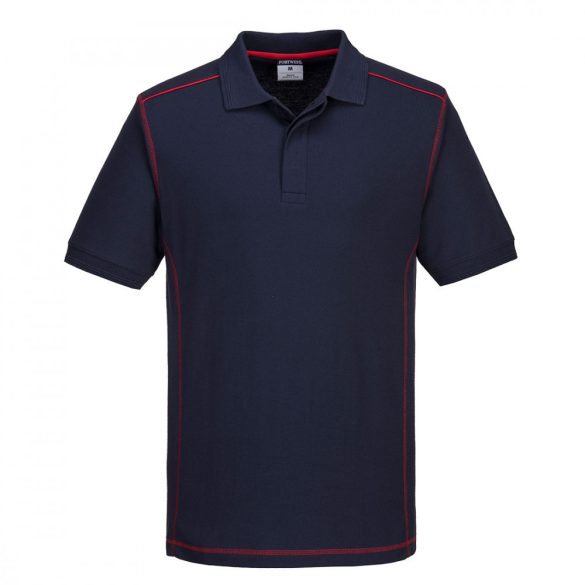 Portwest Essential 2-Tone Polo Shirt-B218-tengerészkék / piros-M