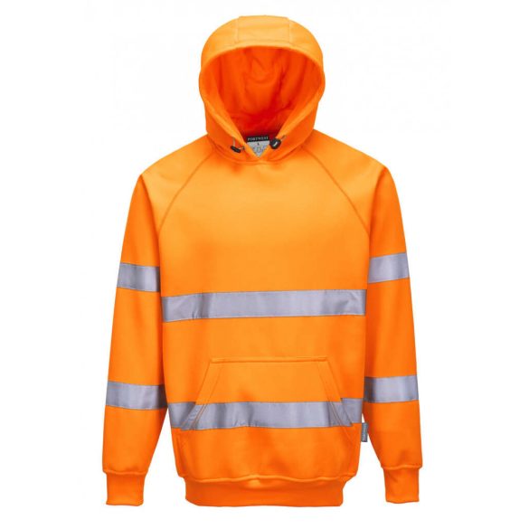 Portwest Jól láthatósági, kapucnis pulóver-B304-narancs-L