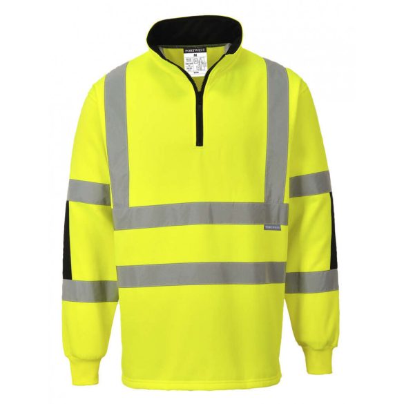 Portwest Jól láthatósági Xenon Rugby pulóver-B308-sárga-L