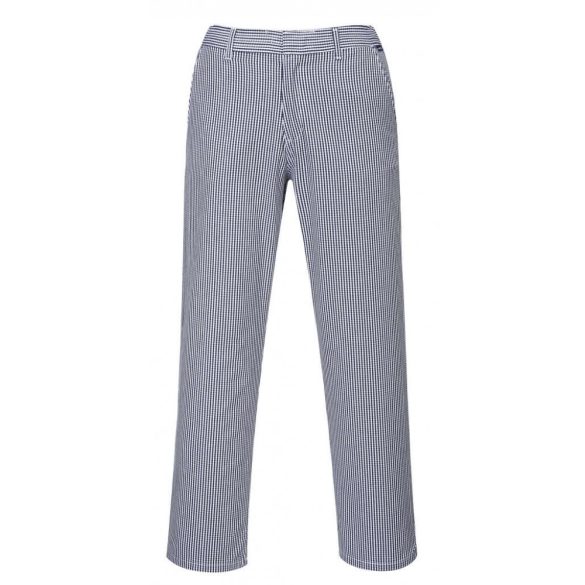 Portwest Barnet séf nadrág-C075-kockás (kék fehér)-2XL