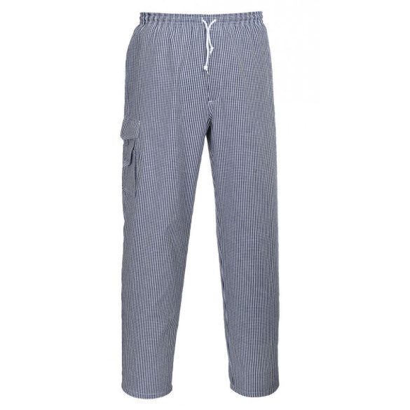 Portwest Chester séfnadrág-C078-kockás (kék fehér)-2XL