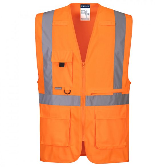 Portwest Hi-vis Executive Vest With Tablet Pocket-C357-narancs-2XL