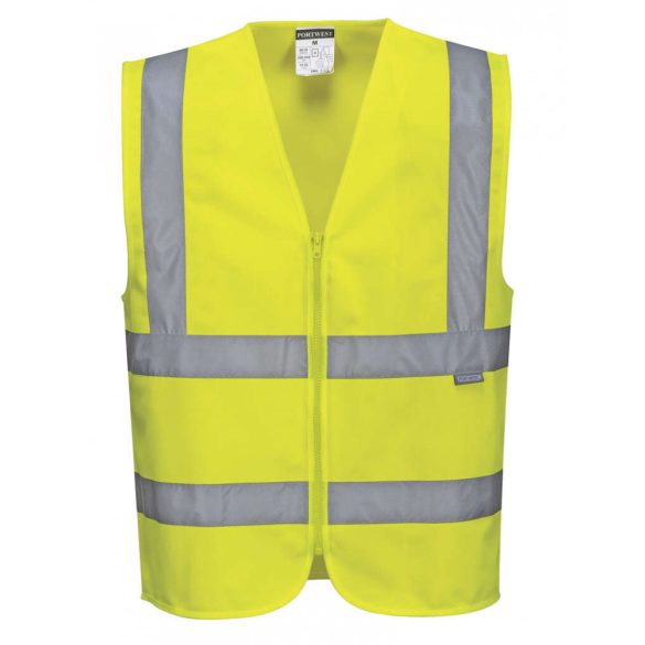 Portwest Hi-Vis cipzáras mellény-C375-sárga-L