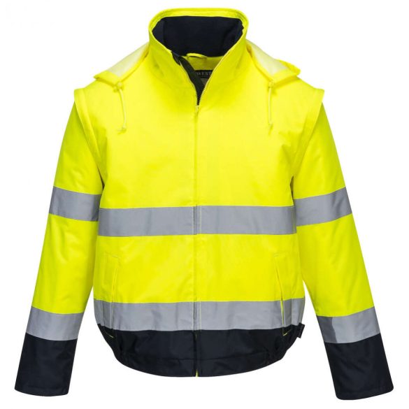 Portwest Essential 2 az 1-ben kabát-C464-sárga / tengerészkék-2XL