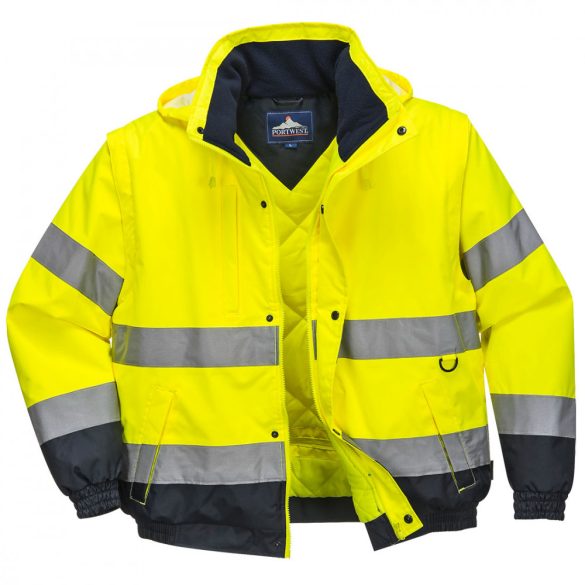 Portwest Hi-Vis 2 az 1-ben kabát-C468-sárga-4XL