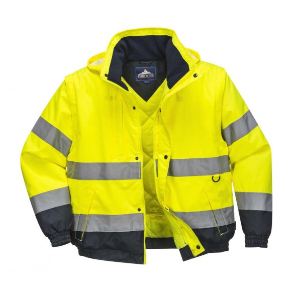 Portwest Hi-Vis 2 az 1-ben kabát-C468-sárga-L