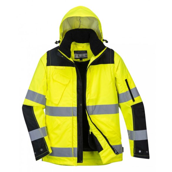 Portwest Harrison 3 az 1-ben kabát-C469-sárga / fekete-3XL