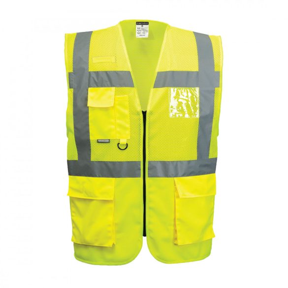 Portwest Madrid hálós vezetői mellény-C496-sárga-4XL