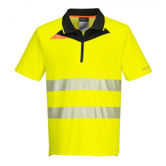 Portwest DX4 Hi-Vis rövid ujjú póló-DX412-sárga / fekete-L