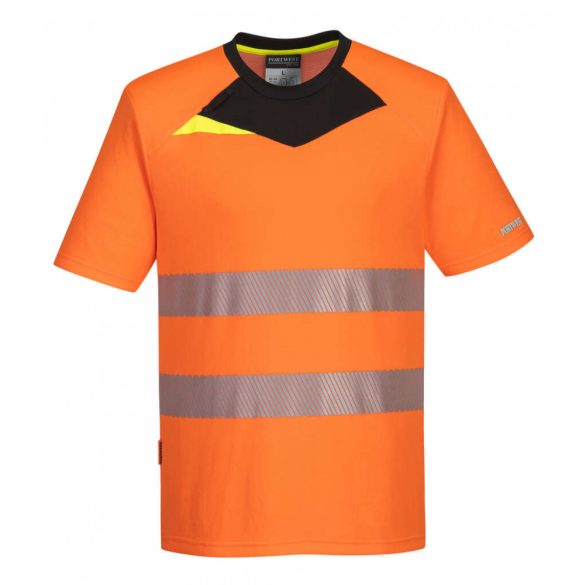 Portwest DX4 Hi-Vis rövid ujjú pólóing-DX413-narancs/fekete-3XL