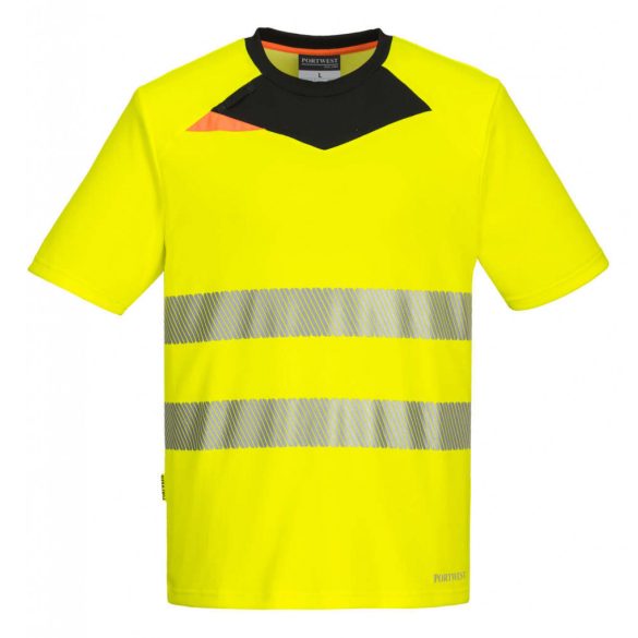 Portwest DX4 Hi-Vis rövid ujjú pólóing-DX413-sárga / fekete-XL