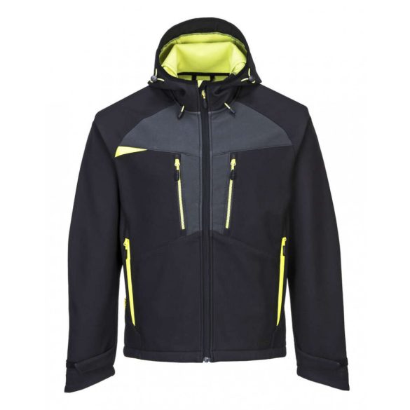 Portwest DX4 Softshell kabát-DX474-fekete/sárga-M