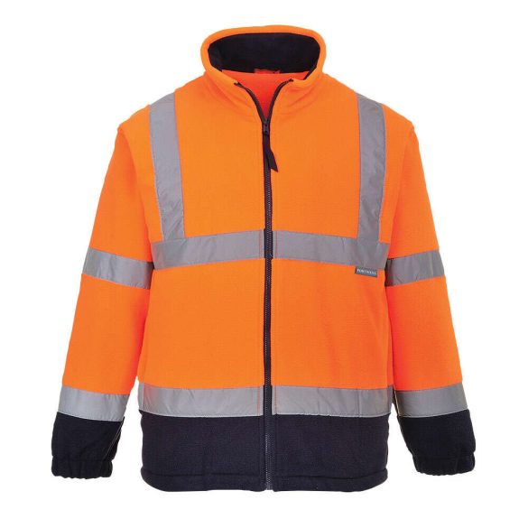 Portwest Láthatósági kontraszt polár pulóver-F301-narancs / tengerészkék-L
