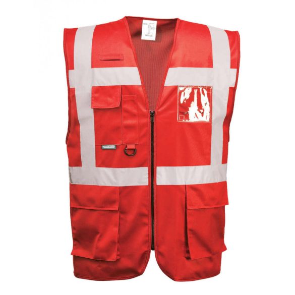 Portwest Iona vezetői mellény-F476-piros-2XL