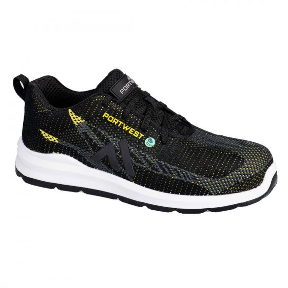 Portwest FX2 Eco Fly Composite Trainer S1PS SR FO munkavédelmi cipő-FC06-fekete/sárga-43