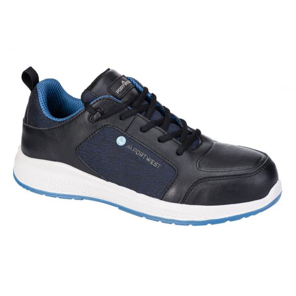 Portwest FX2 Eco Composite Trainer S3S SR munkavédelmi cipő-FC07-fekete/kék-38