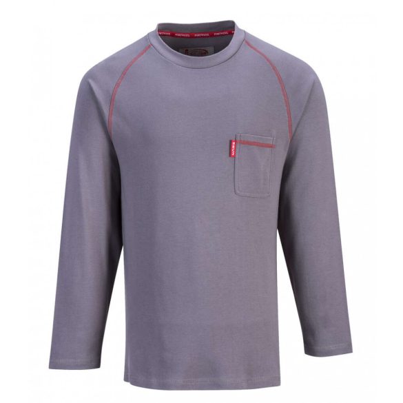 Portwest Bizflame hosszú újjú póló-FR01-szürke-4XL