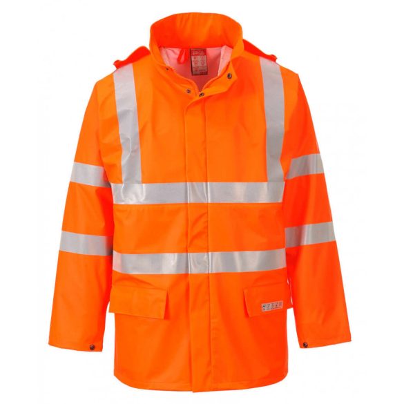 Portwest Sealtex Flame Hi-Vis esőkabát-FR41-narancs-S