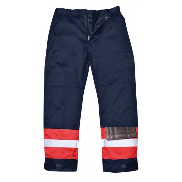 Portwest Antisztatikus, lángálló, kéttónusú derekasnadrág-FR56-tengerészkék/piros-4XL