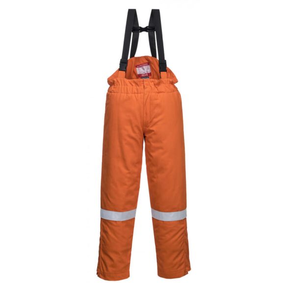 Portwest Antisztatikus téli mellesnadrág-FR58-narancs-3XL
