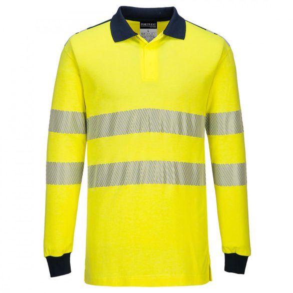 Portwest WX3 FR Hi-Vis Polo Shirt-FR702-sárga / tengerészkék-2XL