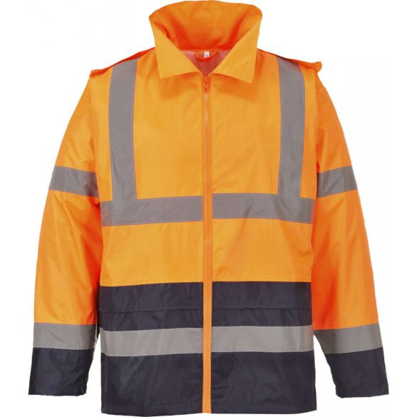 Portwest Hi-Vis klasszikus kontrasztos esődzseki-H443-narancs / tengerészkék-S