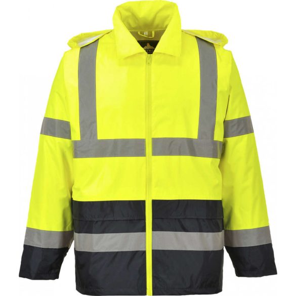 Portwest Hi-Vis klasszikus kontrasztos esődzseki-H443-sárga / fekete-4XL