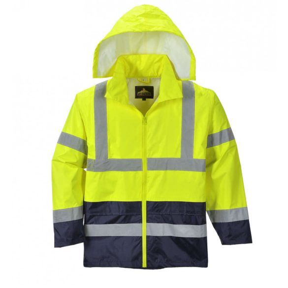 Portwest Hi-Vis klasszikus kontrasztos esődzseki-H443-sárga / tengerészkék-S