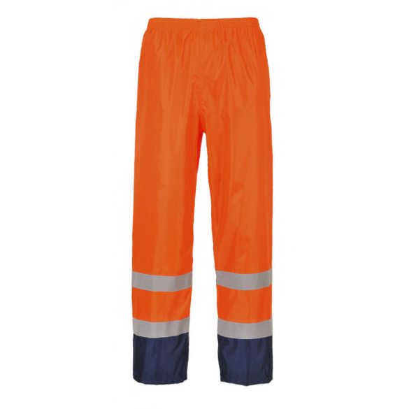Portwest Hi-Vis klasszikus kontrasztos esőnadrág-H444-narancs / tengerészkék-XL