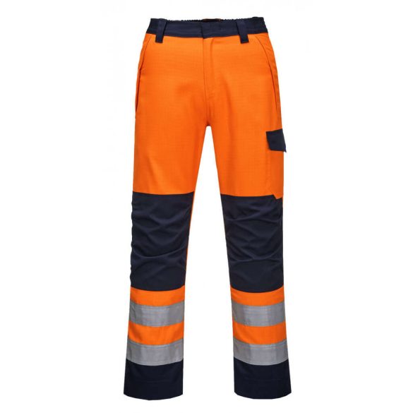 Portwest Modaflame RIS narancs/navy nadrág-MV36-narancs / tengerészkék-L