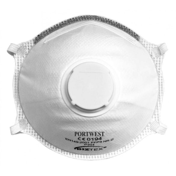 Portwest P304 - FFP3 szelepes dolomit Light Cup 10 db - egy méret - fehér