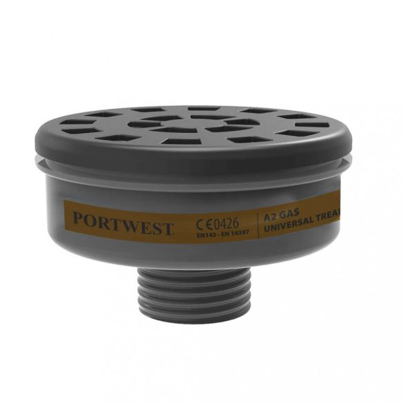 Portwest P906 - A2 gáz szűrő - univerzális /6db/ - egy méret - fekete