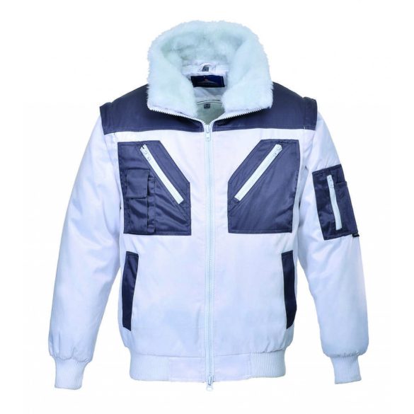 Portwest Kéttónusú pilóta munkavédelmi dzseki-PJ20-fehér-2XL